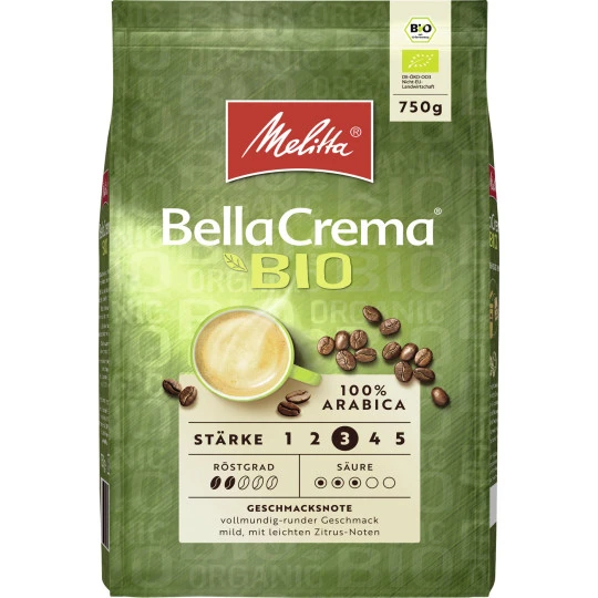 Melitta Bio Bellacrema Ganze Bohnen 750G