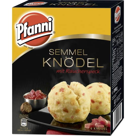 Pfanni Semmel Knödel Mit Räucherspeck Im Kochbeutel - 6 Knödel 200G